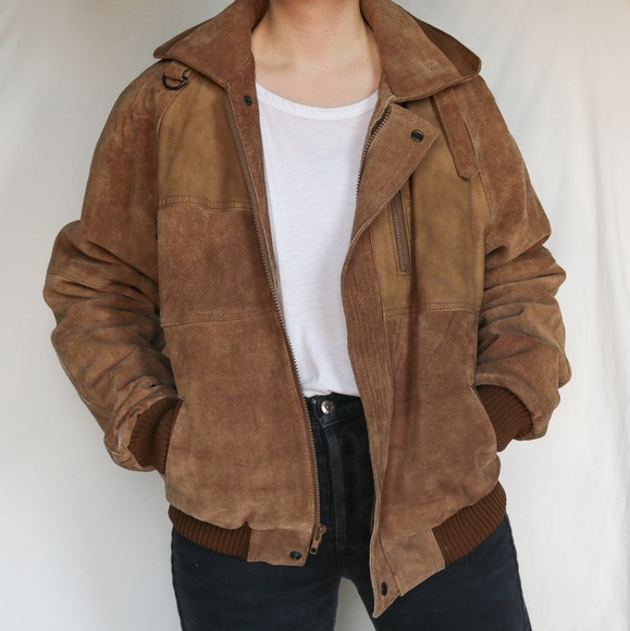 Vintage Jackets & Blazers - Vintage | Horizon Brown Suede Bomber Jacket